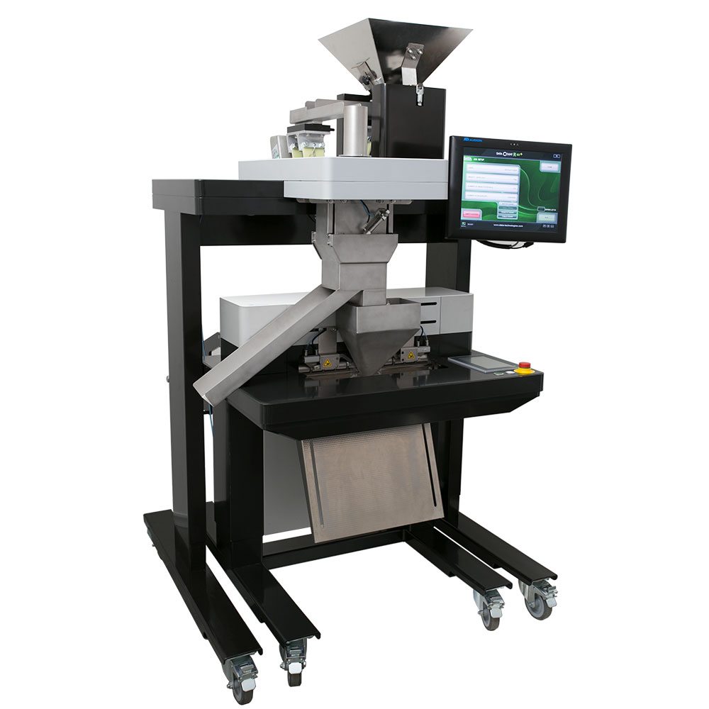 Counting machine with funnels