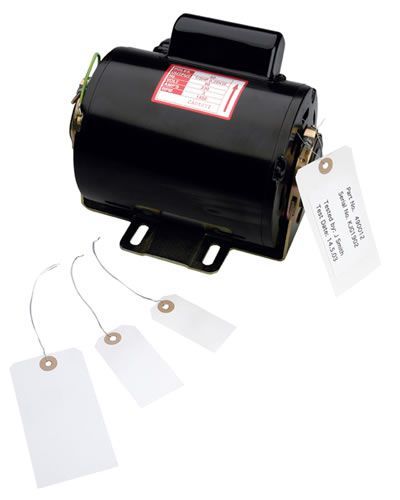 (Tags) White Card With Reinforced Eyelet