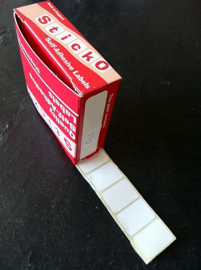 White Adhesive Labels