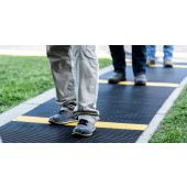 Crossline matting for social distance