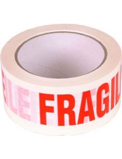 White Polyprop Tape Fragile 36/Pack