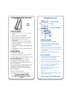 Ladder and Podium Inspection Guide Pocket Memo