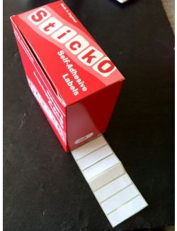 43mm x 12mm White Label