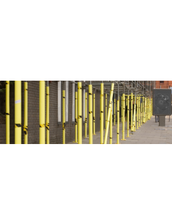 Yellow Scaffold Post Protectors 48mm ID x 10mm Wall x 2m Long 50 Pieces